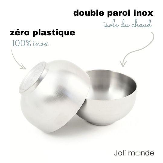 Bol inox isotherme isolé potage soupe infusions